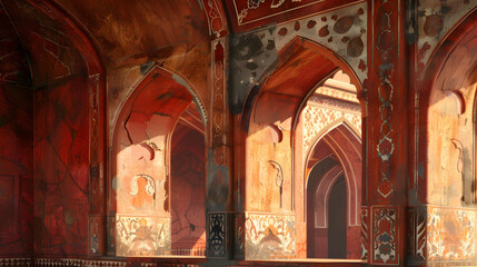 Wall Mural - Taj Mehal Detailed High QUALITY Wallpaper generated in AI