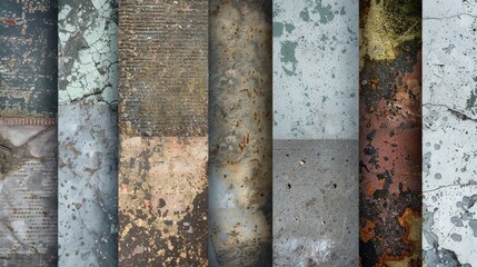 Poster - A collection of old metal pipes with weathered paint. Suitable for industrial concepts