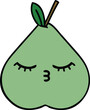 cute cartoon of a green pear