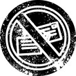 no mail distressed icon symbol