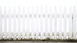 Pristine white picket fence