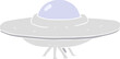 flat color illustration of flying saucer