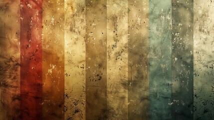 Poster - Grunge-style striped colored background