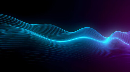 Poster - Abstract wavy particles background