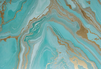 Wall Mural - Turquoise marble texture background bright colors