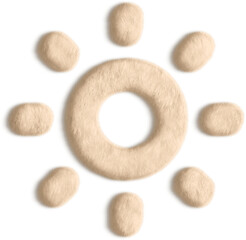 Sticker - Sun Beige Fluffy Icon