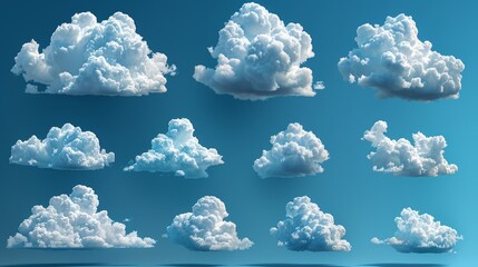 Aufkleber - EPS 10 modern illustration of transparent different clouds