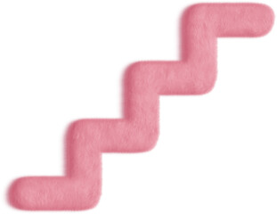 Wall Mural - Stairs Pink Fluffy Icon