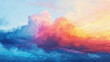Paint a gradient sky with bold colors blending seamlessly into one another