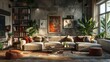 © Supasin - Generate an image portraying an apartment with subtle American influences