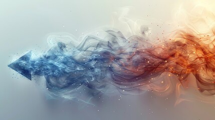 Leinwandbilder - Swirl of fresh air on a light background. Arrows show what clean air looks like moving. Modern illustration.