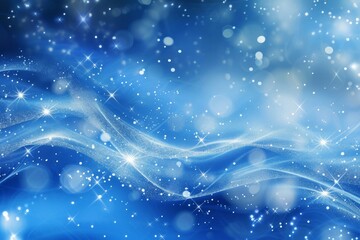 Poster - Mesmerizing Blue wave background. Motion shape. Generate AI