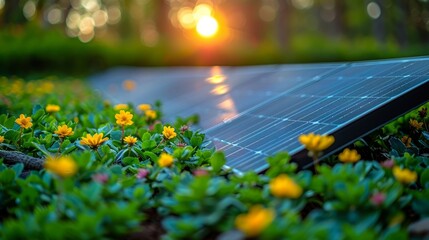 Canvas Print - Photovoltaic panels, solar energy, alternative energy sources - sustainable resources concept