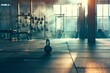Dynamic high-intensity interval training (HIIT) session in a well-lit modern gym focusing on agility and strength exercises