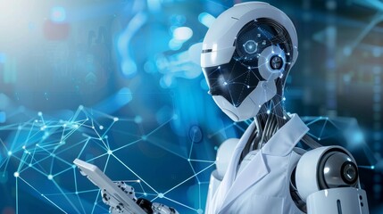 Poster - AI chatbots for answering health-related queries  AI generated illustration
