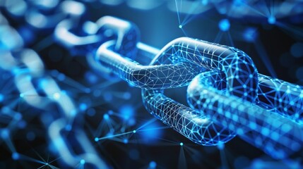 Poster - Blockchain technology for secure health data storage  AI generated illustration