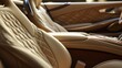 Close-ups of the luxurious cars interior highlightin  AI generated illustration