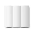 Blank Tri-Fold Open Brochure Cover On White