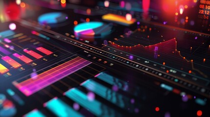 Poster - Explore the concept of data visualization in a creat  AI generated illustration