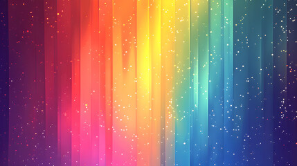 Sticker - Beautiful vertical rainbow background decorated with many dots.