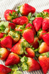 Wall Mural - Organic Raw Red Strawberries