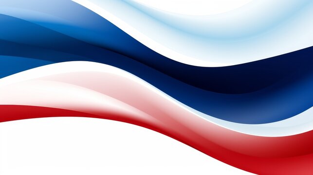 Abstract Patriotic Waves - Red, White, and Blue Minimalistic Design.