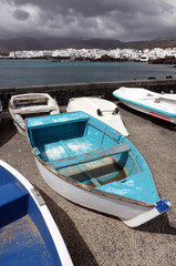 Wall Mural - Boote in Punta Mujeres, Lanzarote