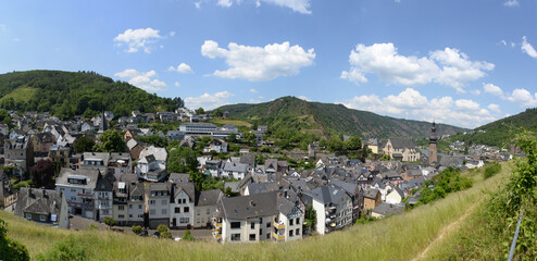 Poster - Panorama von Cochem an der Mosel