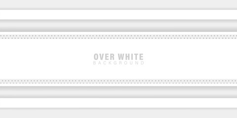 Poster - abstract over white background, Minimal geometric vector background. Dynamic white shapes with gray lines figures