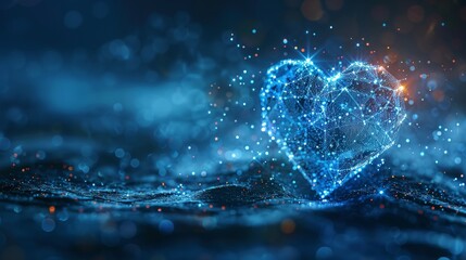 Aufkleber - Heart symbol depicting health, online medicine, internet healthcare, and distance medical consultations. The heart is composed of pixels from a QR code. This is a telemedicine application. This is a