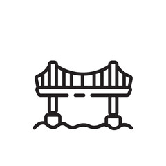 Poster - Architecture Bridge Building Line Icon