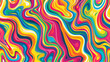 Groovy hippie 70s backgrounds. Waves, swirl, twirl pattern. Twisted and distorted vector texture in trendy retro psychedelic style. Y2k aesthetic. Vector