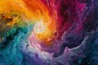 © Samita - Abstract fluid art painting, a kaleidoscope of swirling colors, evoking emotion and depth