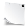Sticky note. Blank note paper sheet. Information reminder. Notepad or memo message, paper sheet. illustration