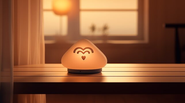 Smart Home Connectivity -  WiFi Symbol in Warm Ambience 