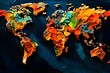 Vibrant 3D Oil Painted Globe: A Colorful Journey Across the World