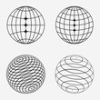  Globe grid spheres, Round and flatten globe element