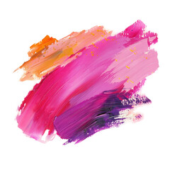 Poster - A pink and orange brush stroke on Transparent Background