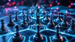 © chayantorn - Game Theory, Analyzes strategic interactions with competitors, Business strategy concept, futuristic background