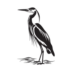 Great Blue Heron Stock Vector Illustration and Design Vector 