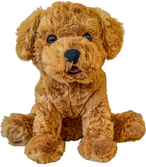 Naklejka na meble Adorable plush puppy toy with floppy ears cut out on transparent background