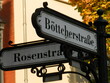 Cartello stradale Böttcherstrasse a Köpenick, Berlino, Germania