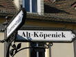 Cartello stradale Alt Köpenick a Berlino, Germania