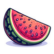 Chinese Watermelon Flat Colors Cartoon , Cartoon , Illustration, Cartoon PNG