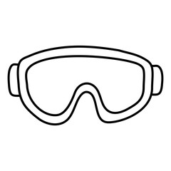 Canvas Print - Welding glasses, icon of welding accessory 

