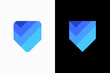 shield check mark logo vector premium