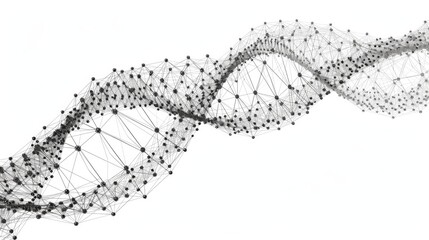 Sticker - 3D rendering human DNA structure model