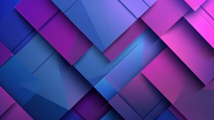 Poster - Vibrant Geometric Patterns in Shades of Blue and Purple - Striking Abstract Digital Art Design Background