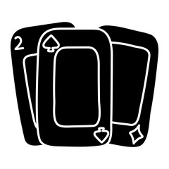 Sticker - Modern design icon of poker cards

