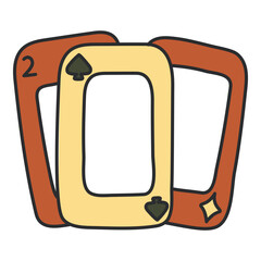 Sticker - Modern design icon of poker cards

